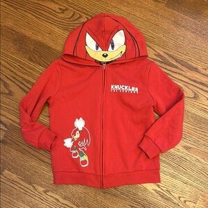 EUC Sonic Knuckles Full-Zip Hoodie; 7-8